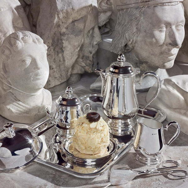 Rectangular Tea/Coffee Service Tray Classique Silver-Plated by