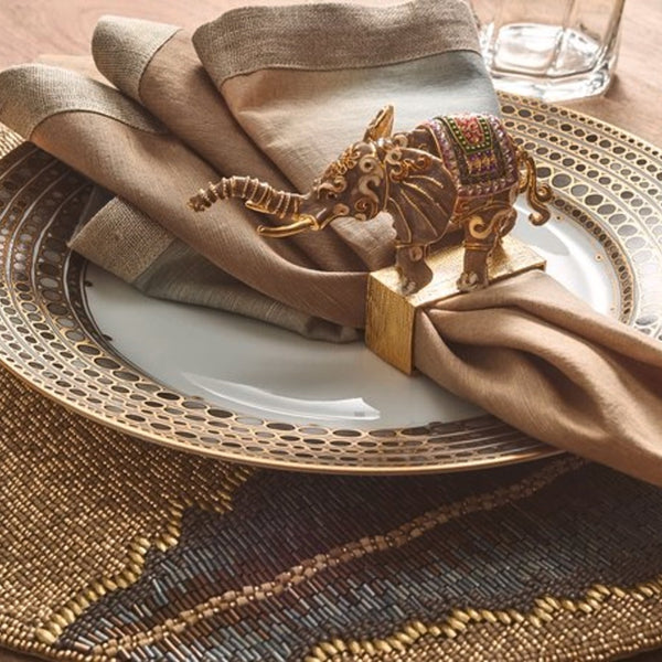 Elephant napkin rings top