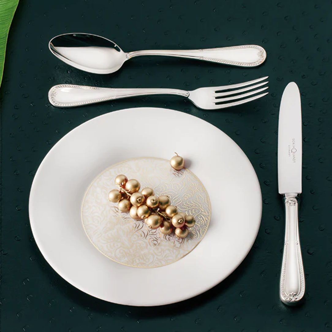 Beautiful luxury plate with knife, fork and spoon - by Amiramour