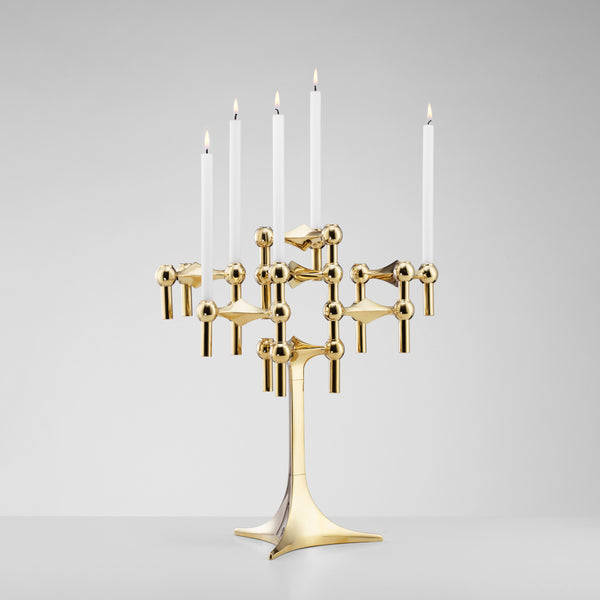 hektar følsomhed Henstilling Stoff Nagel Candle Stand in Solid Brass | Designer Candles & Holders –  Amiramour