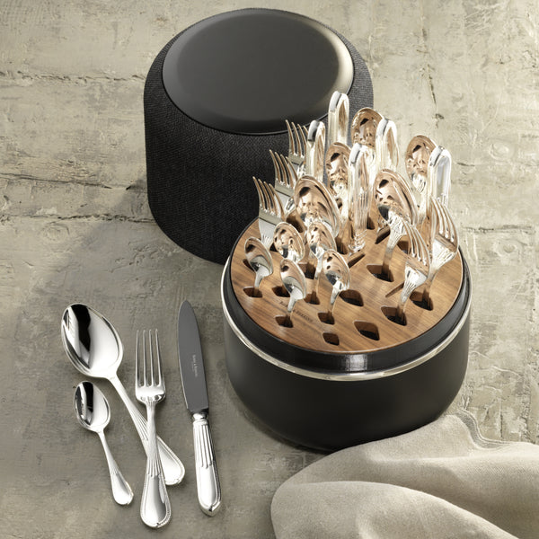 The Box in Black with Belvedere Cutlery by Robbe Berking Amiramour