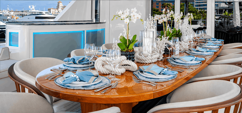 Luxury Table on a Superyacht