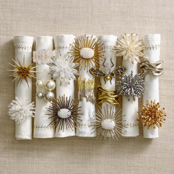 Various napkin rings from formal to casula