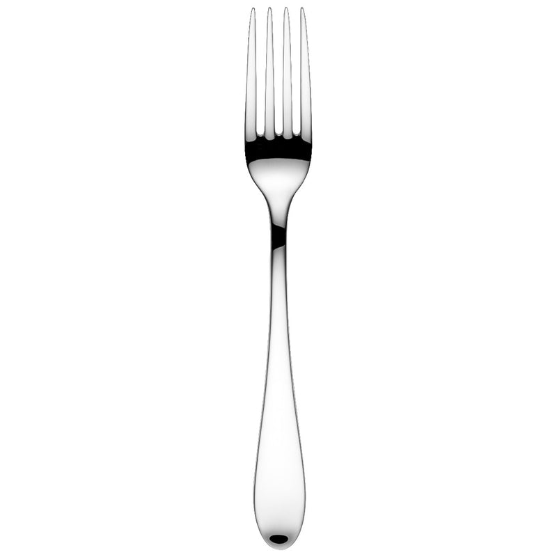 Elegant silver-plated dessert fork with slender tines from Avantgarde collection.