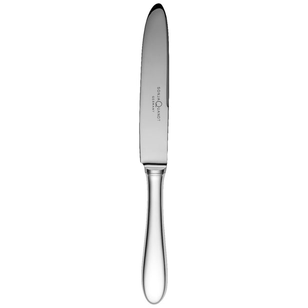 Luxury silver-plated Avantgarde dessert knife polished design by Sonja Quandt.