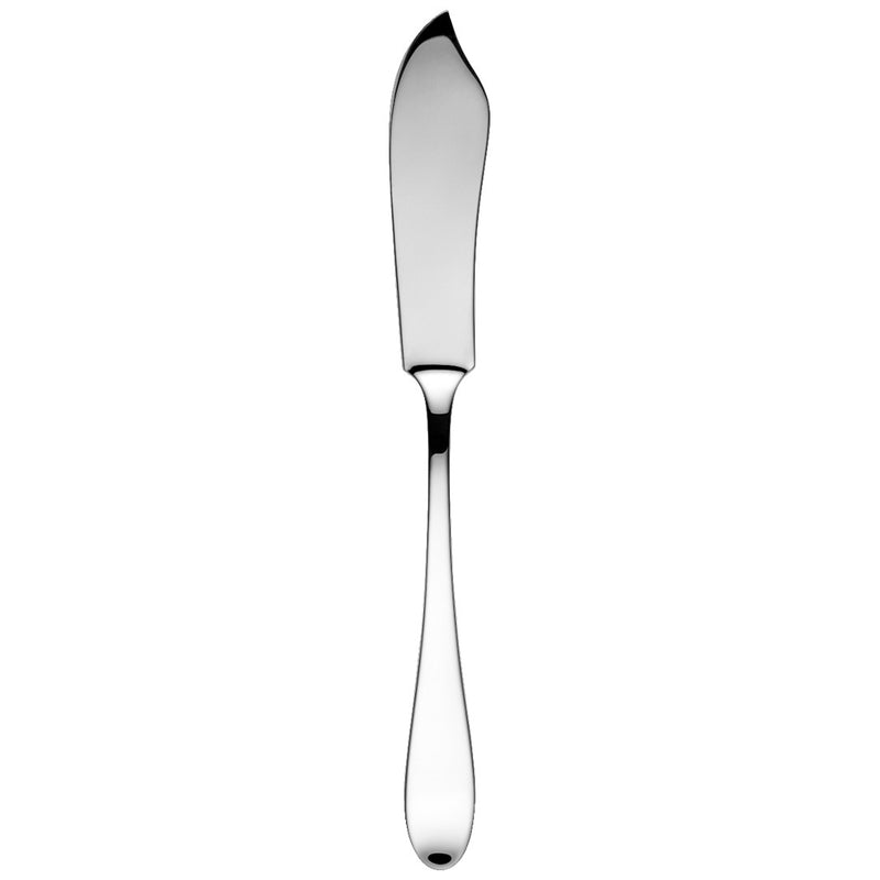 Silver-plated Avantgarde fish knife designed for serving seafood.