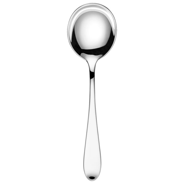 Silver-plated Avantgarde broth spoon by Sonja Quandt.