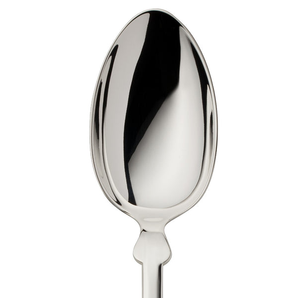 Table spoon Spaten silver-plated with elongated handle, close-up.