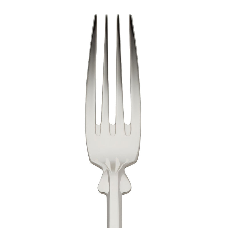 Close-up Table fork Spaten silver-plated tines.