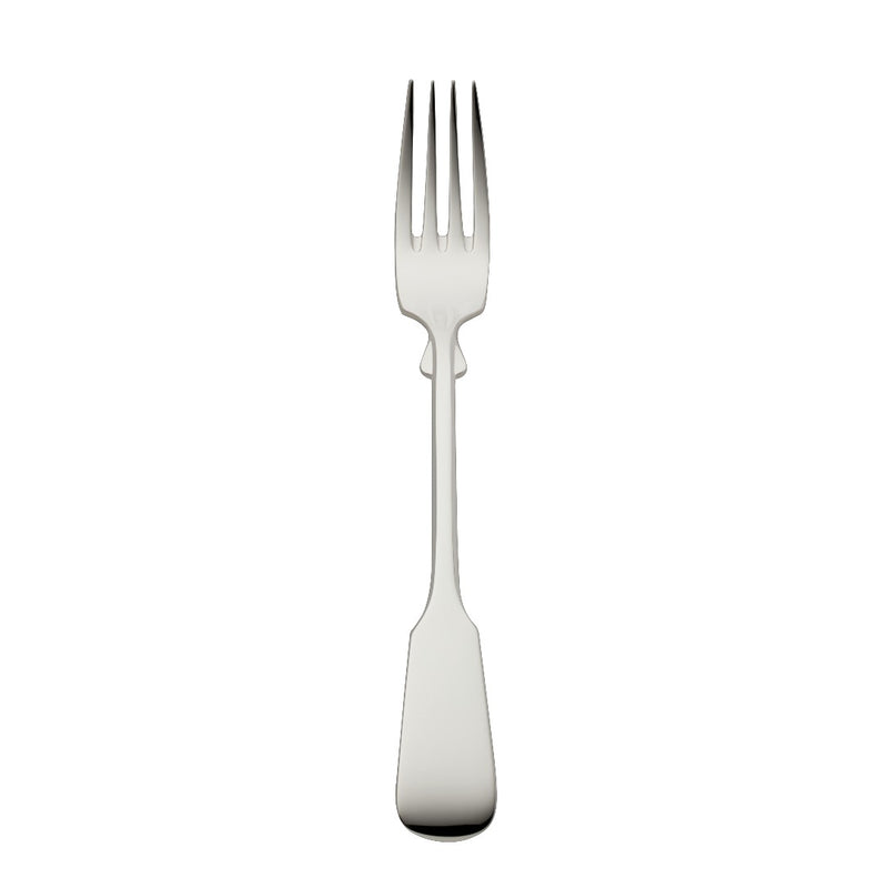 Menu fork Spaten silver-plated with elongated handle and hand-shaped detailing.