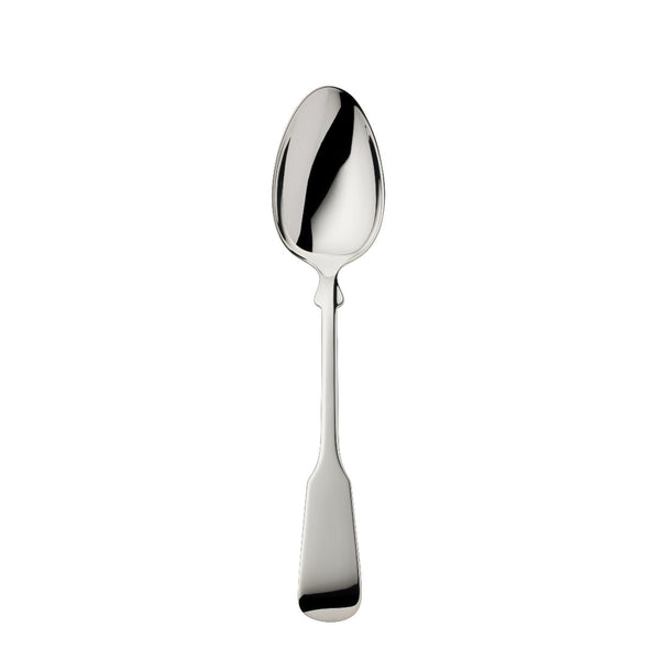 Dessert spoon Spaten silver-plated with elongated handle and hand-shaped detailing