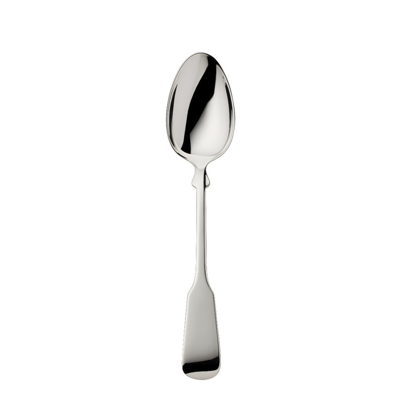 Dessert spoon Spaten silver-plated with elongated handle and hand-shaped detailing
