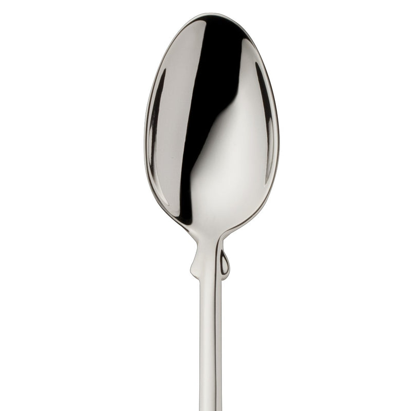 Mocha spoon Spaten silver-plated close-up on hand-shaped detailing