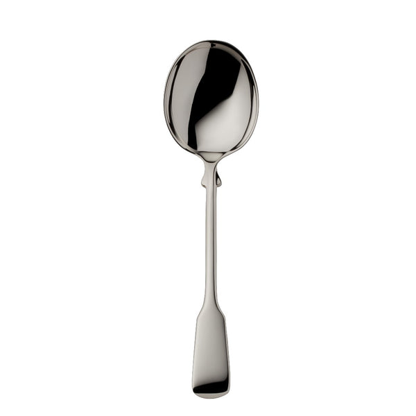 Cream spoon Spaten silver-plated with elongated handle and hand-shaped detailing