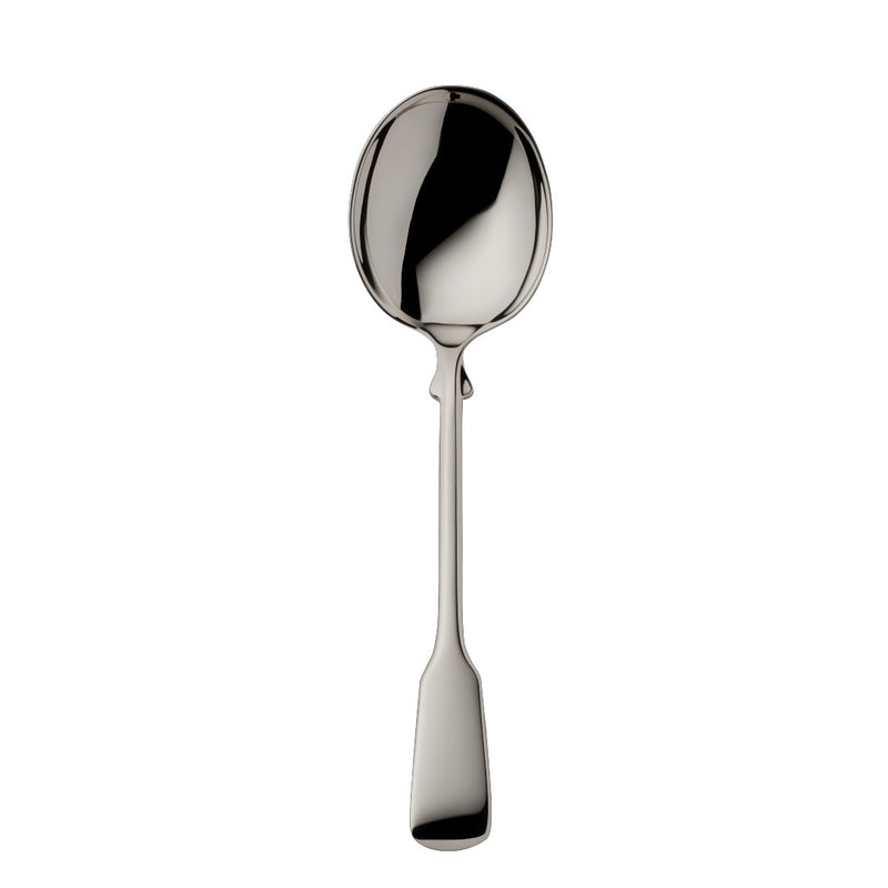 Cream spoon Spaten silver-plated with elongated handle and hand-shaped detailing