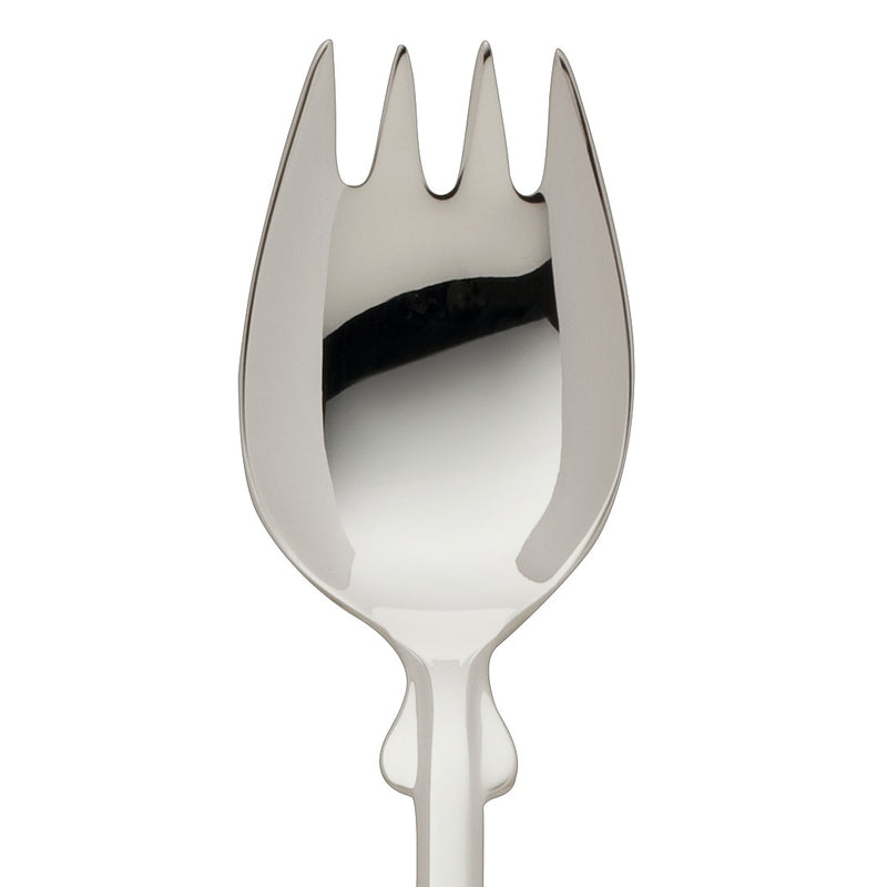 Oyster fork Spaten silver-plated close-up on its small tines