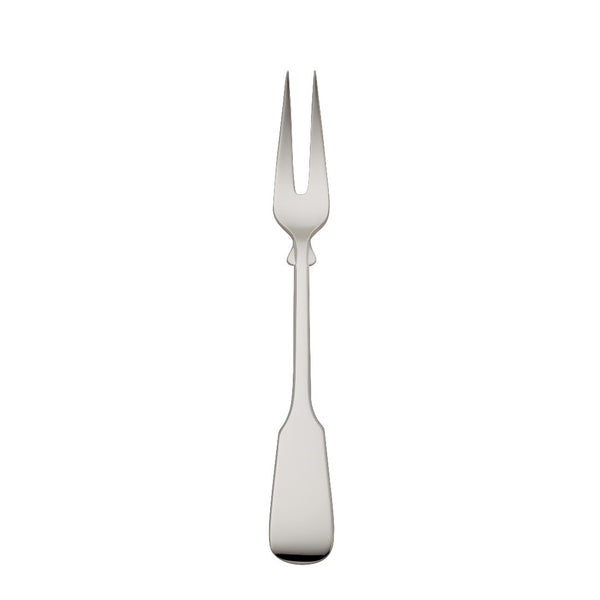 Meat fork large Spaten silver-plated with elongated handle and hand-shaped detailing