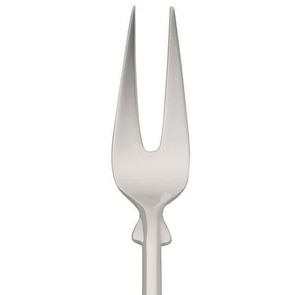 Meat fork small Spaten silver-plated close-up tines.