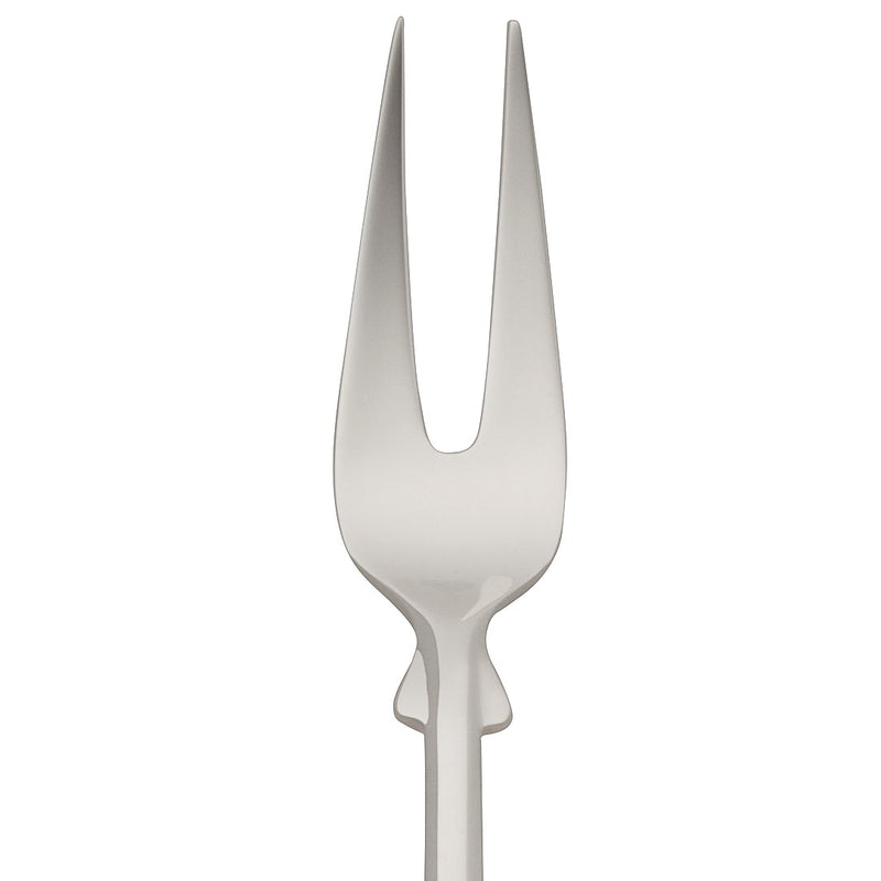 Meat fork small Spaten silver-plated close-up tines.