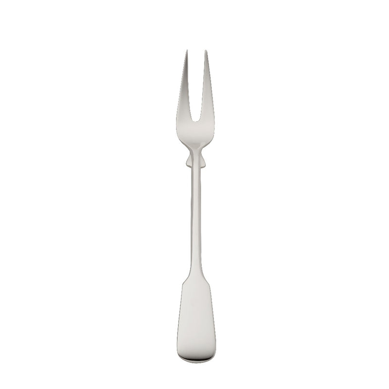 Meat fork small Spaten silver-plated with elongated handle and hand-shaped detailing