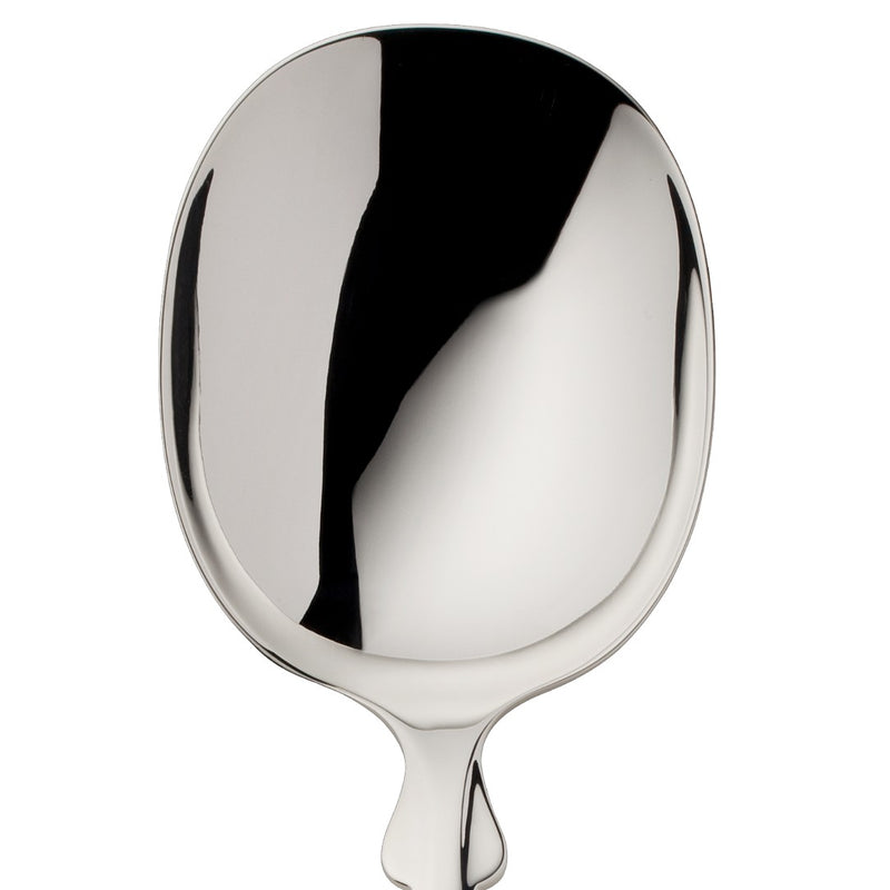 Potato server Spaten silver-plated close-up on its bowl.