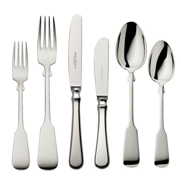 Cutlery set 36 pieces Spaten silver-plated with elongated handles and hand-finished detailing
