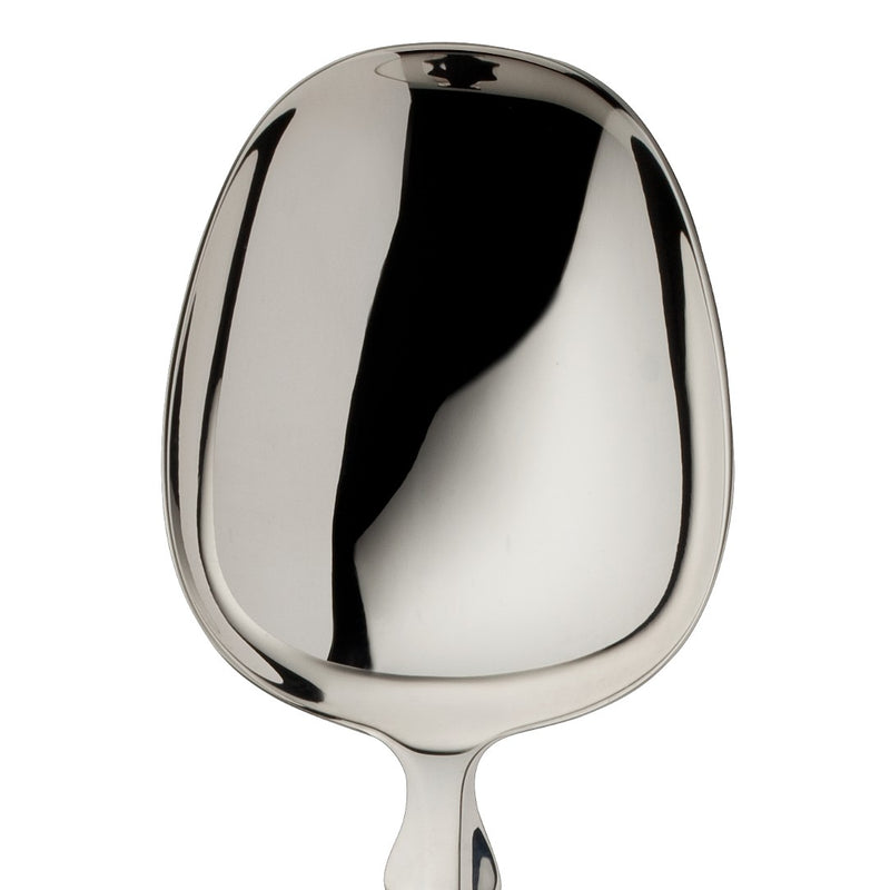 Compote salad serving spoon large Spaten silver-plated close-up round bowl