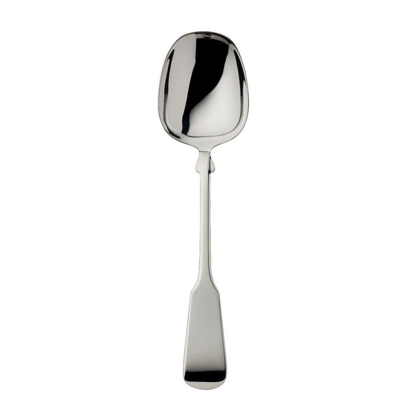 Salad serving spoon small Spaten silver-plated with elongated handle and hand-shaped detailing