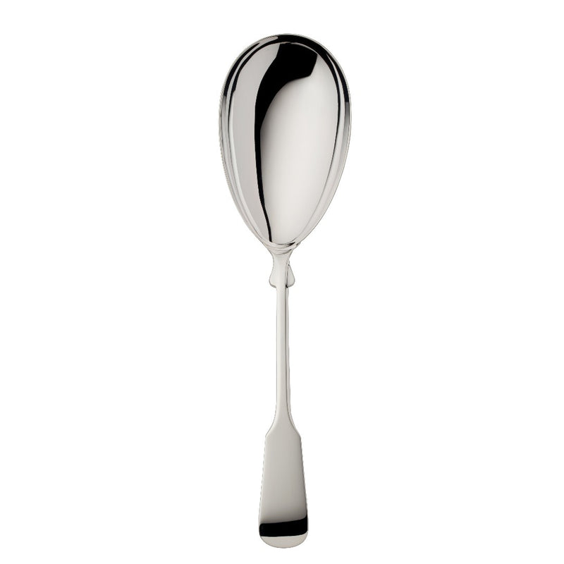 Serving spoon Spaten silver-plated with elongated handle and hand-shaped detailing