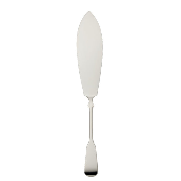 Fish serving knife Spaten silver-plated with elongated handle and hand-shaped detailing