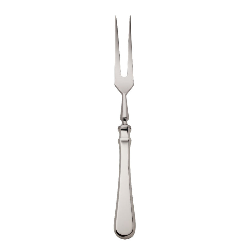 Carving fork Spaten silver-plated with elongated handle and hand-shaped detailing