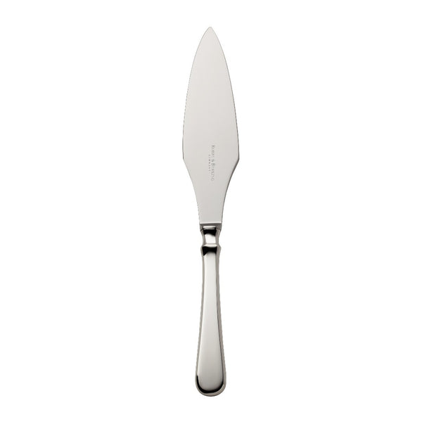 Tart knife Spaten silver-plated with elongated handle and hand-shaped detailing