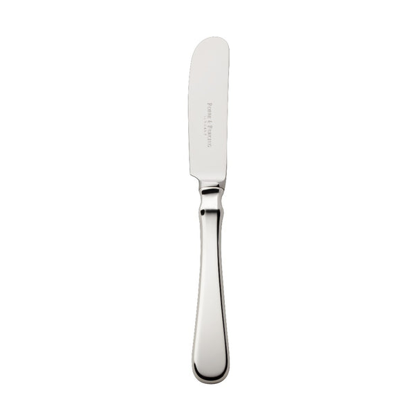 Butter spreader Spaten silver-plated with elongated handle and hand-shaped detailing