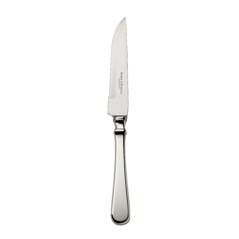 Steak knife Spaten silver-plated with elongated handle and hand-shaped detailing