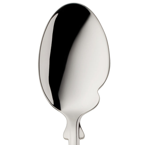 Gourmet spoon Spaten silver-plated close-up notched spoon.