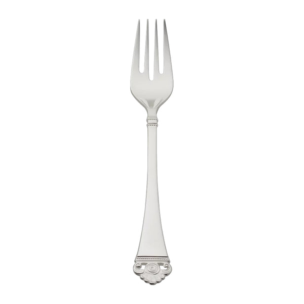 Silver-plated Rosenmuster fish fork with rose-detailed handle
