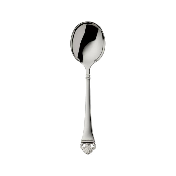 Cream spoon Rosenmuster silver plated with rose motif handle