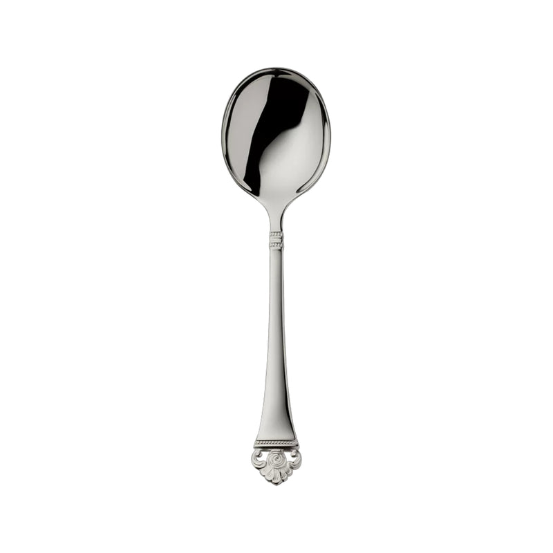 Cream spoon Rosenmuster silver plated with rose motif handle