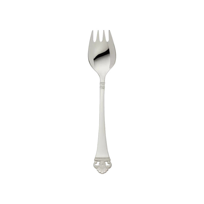 Oyster fork Rosenmuster silver plated with three prongs and rose detailed handle
