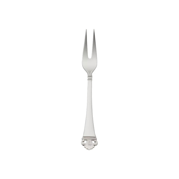 Meat fork small Rosenmuster silver plated with rose motif handle