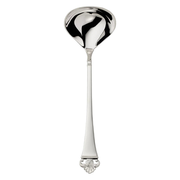 Soup ladle Rosenmuster silver plated with deep bowl and rose motif handle