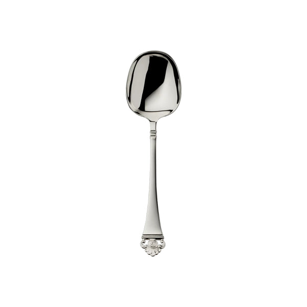 Salad serving spoon Rosenmuster silver plated with rose motif handle