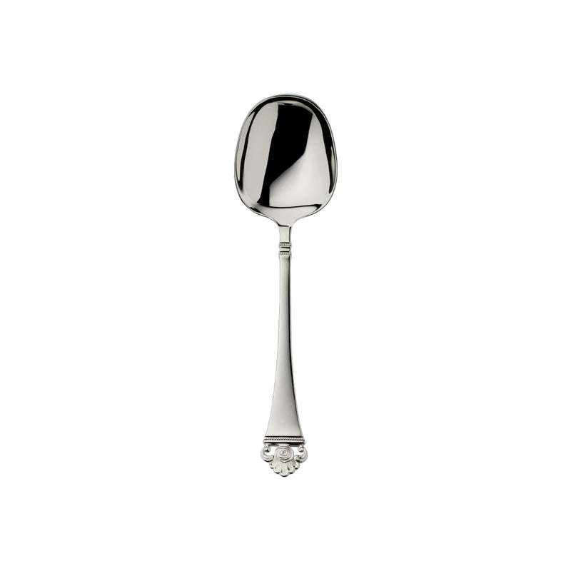 Salad serving spoon Rosenmuster silver plated with rose motif handle