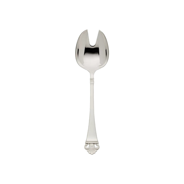 Salad serving fork Rosenmuster silver plated with rose motif handle