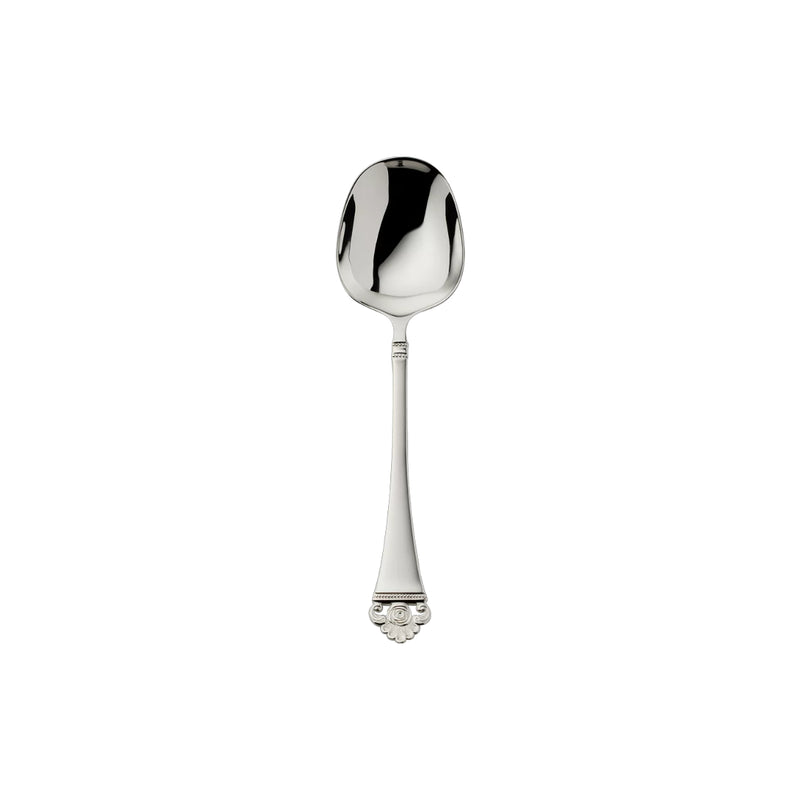 Salad serving spoon Rosenmuster silver plated with rose motif handle