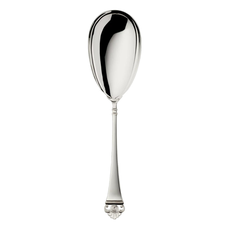 Rosenmuster silver-plated serving spoon with deep polished bowl and rose-detailed handle.