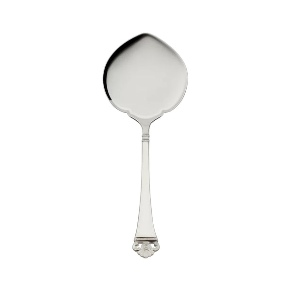 Rosenmuster silver-plated pastry server with broad polished blade and rose motif handle