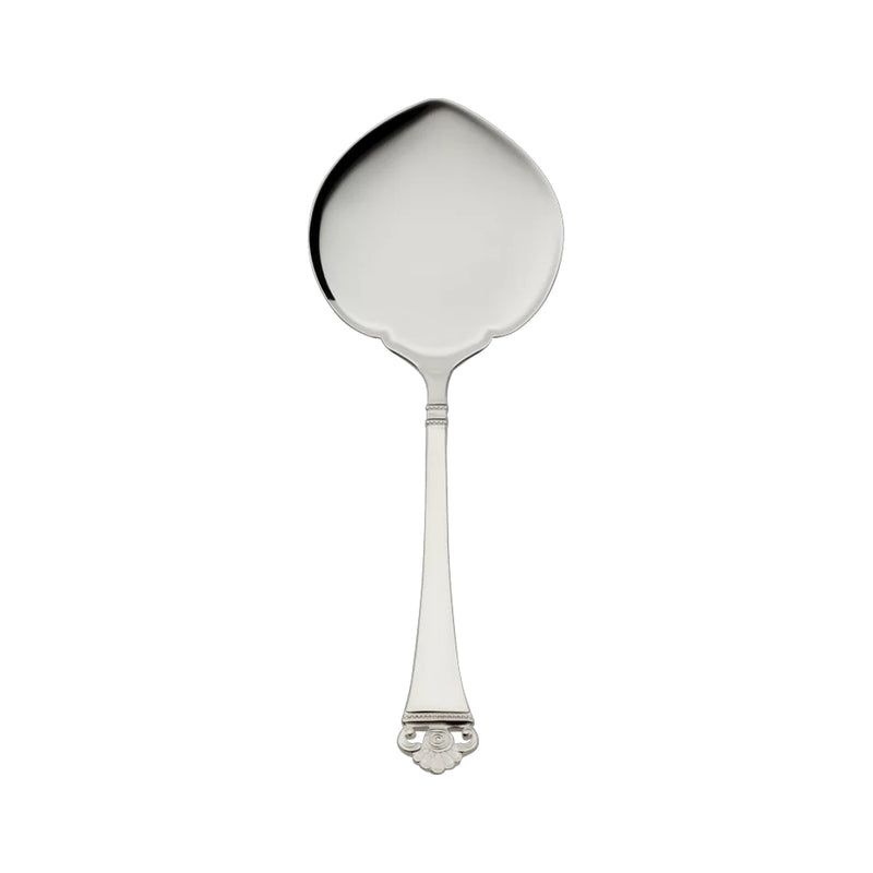 Rosenmuster silver-plated pastry server with broad polished blade and rose motif handle