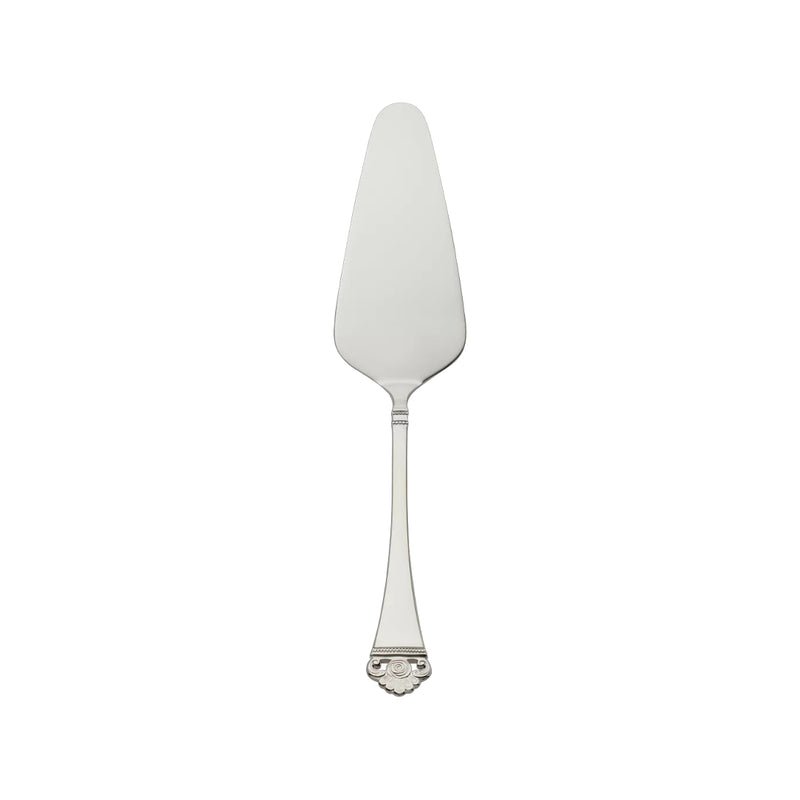 Rosenmuster silver-plated tart server with tapered blade and rose motif handle