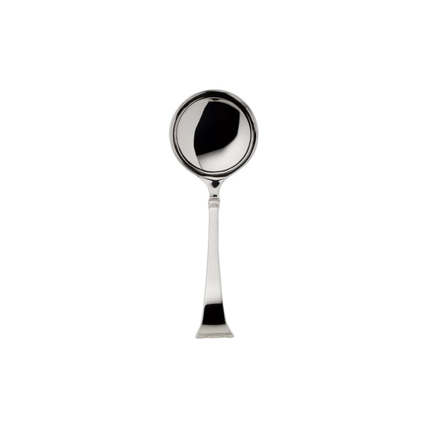 Cream spoon bent Rosenmuster silver plated with curved handle and rose detail